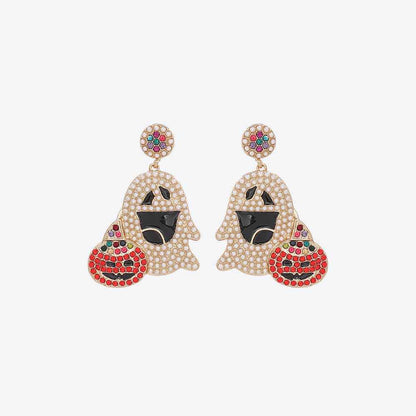 Ghost Rhinestone Alloy Earrings