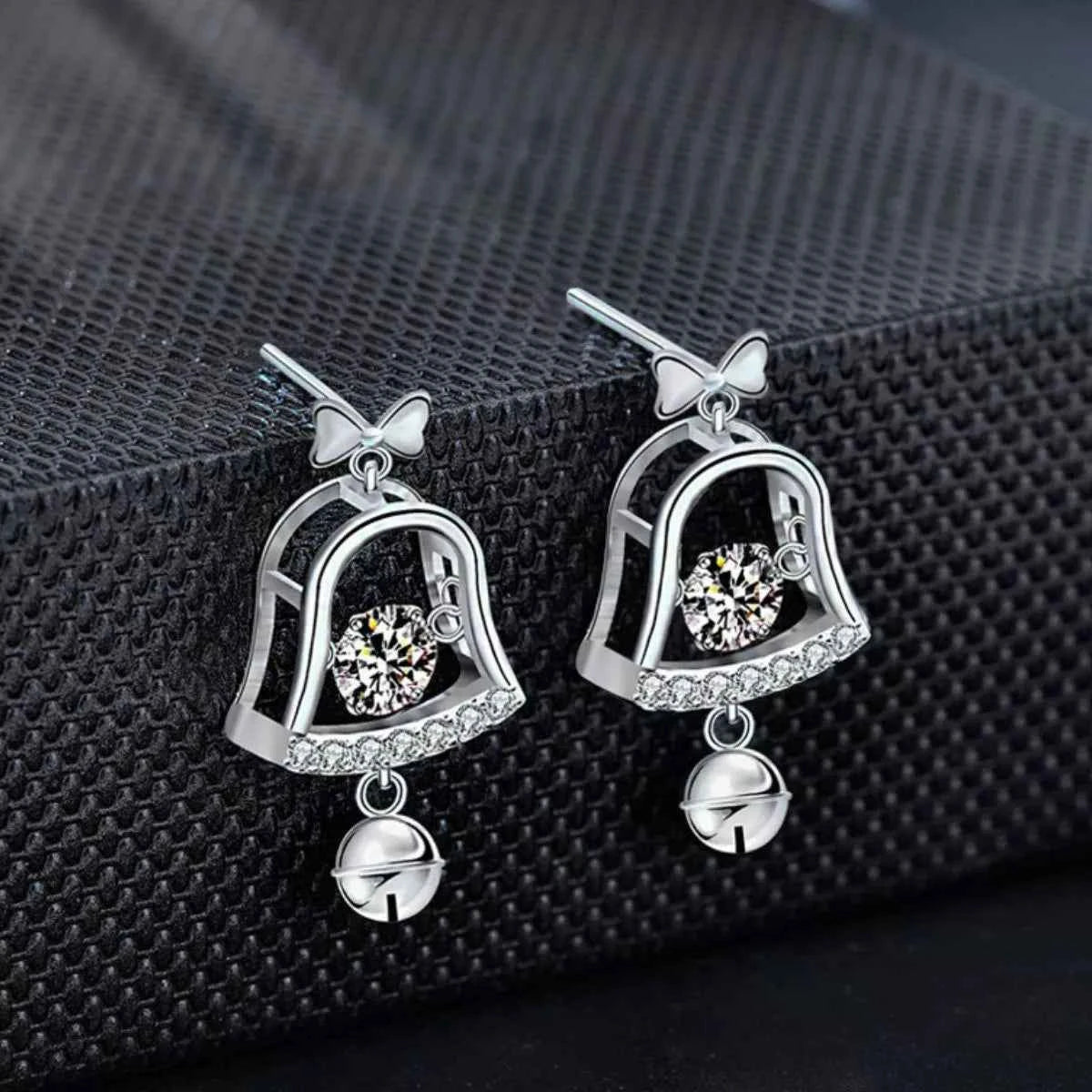 Moissanite 925 Sterling Silver Bell Earrings
