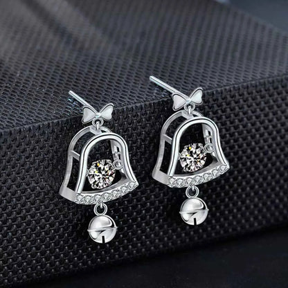 Moissanite 925 Sterling Silver Bell Earrings