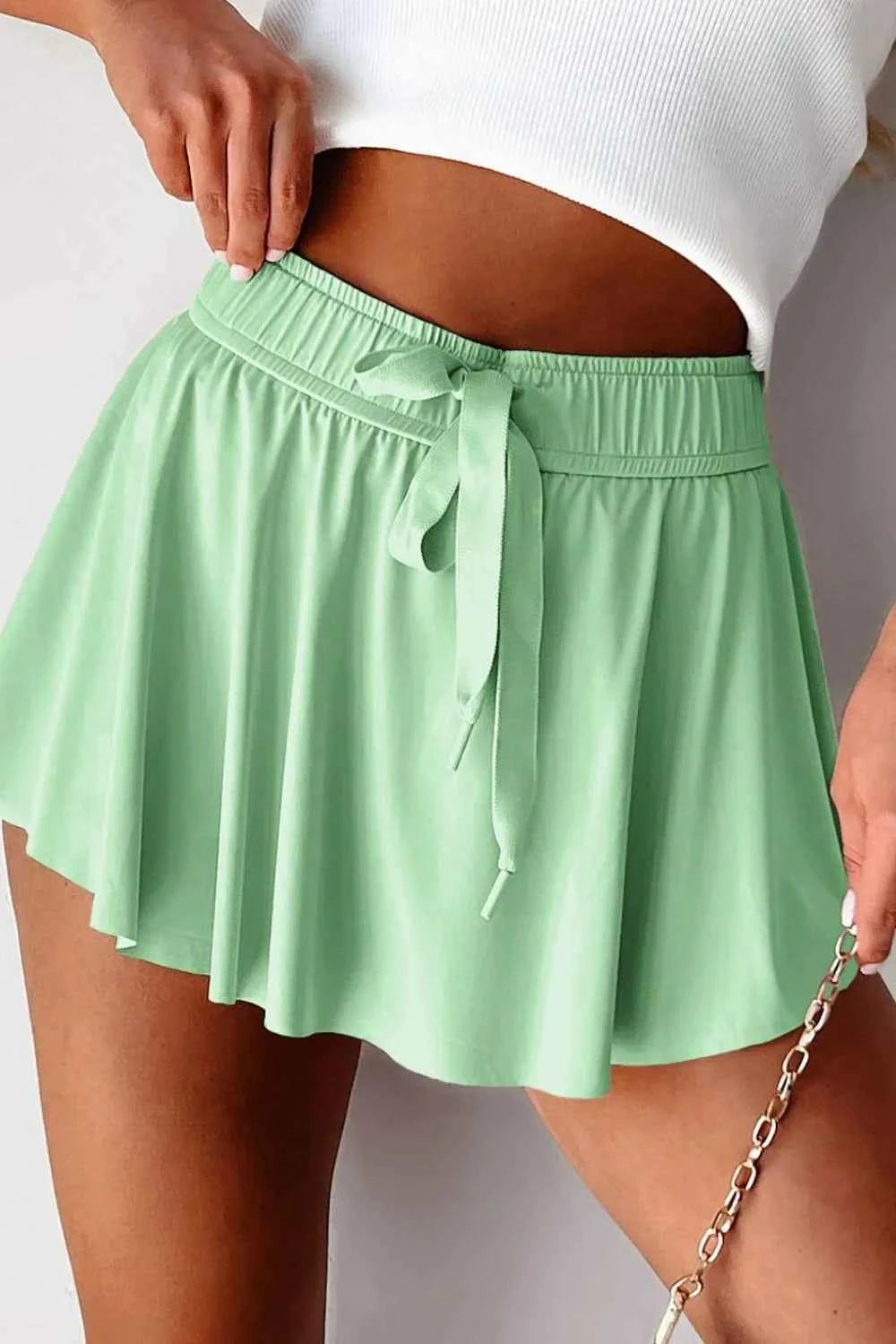 Drawstring Active Skorts