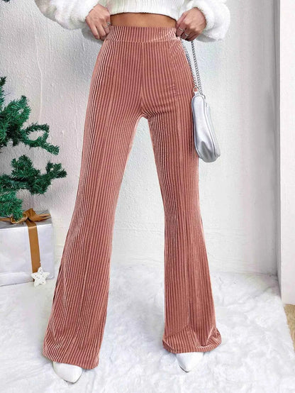 Corduroy High Waist Flare Pants