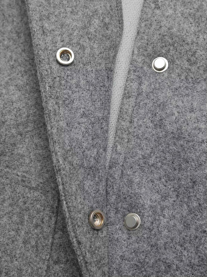 Snap Down Dropped Shoulder Jacket