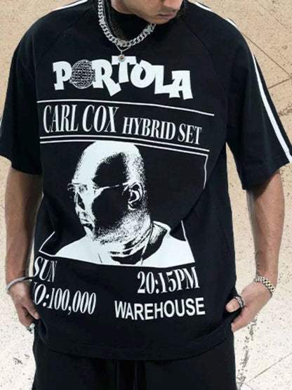 Men's Graphic Round Neck Short Sleeve T-Shirt