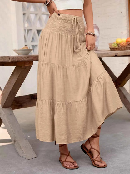 Smocked Tiered Skirt