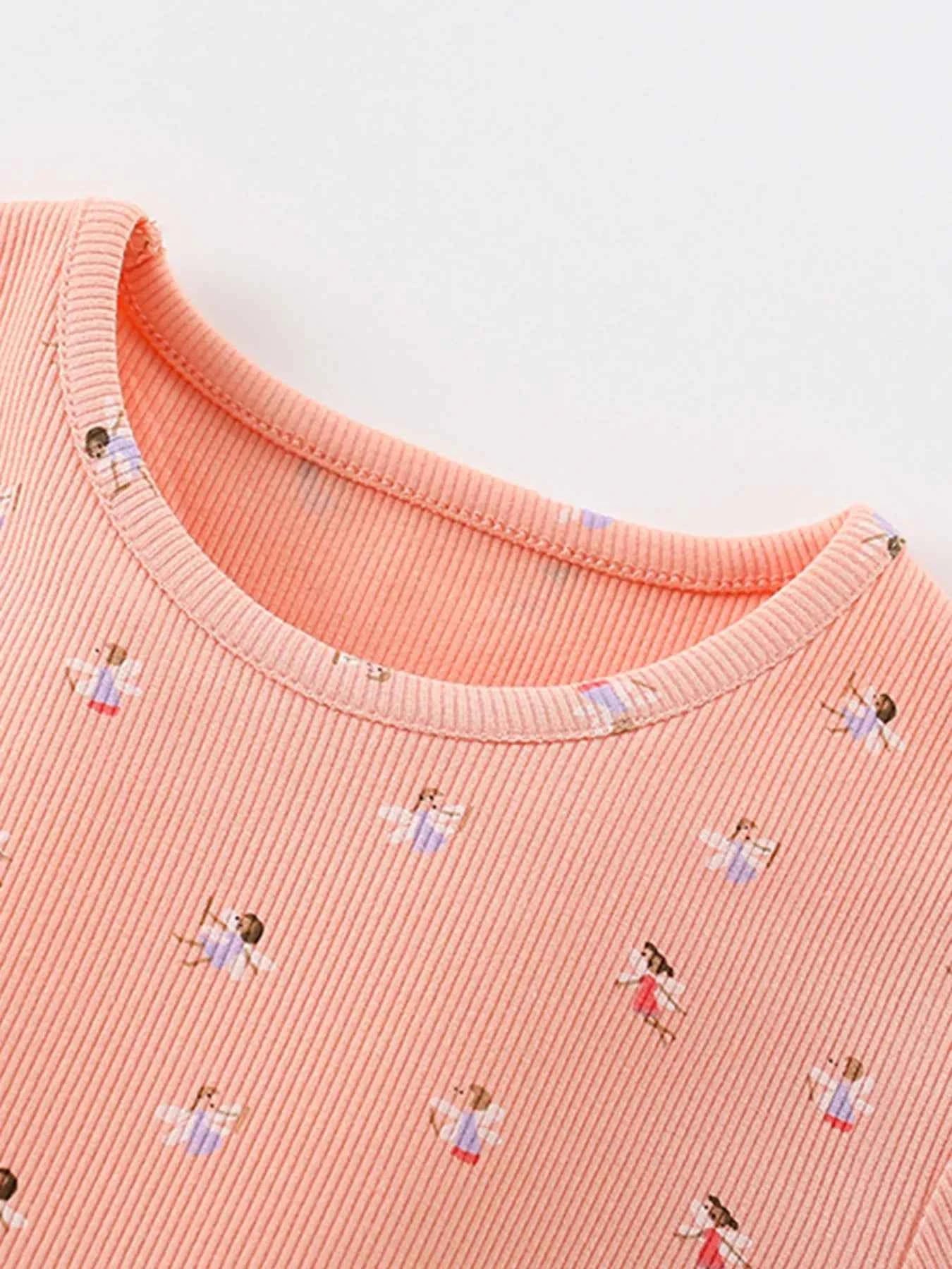 Children's Printed Tulle Layered Dress