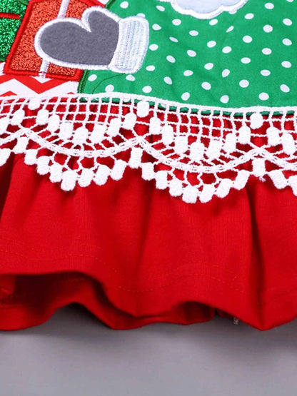 Children's Christmas Santa Long Sleeve Dress