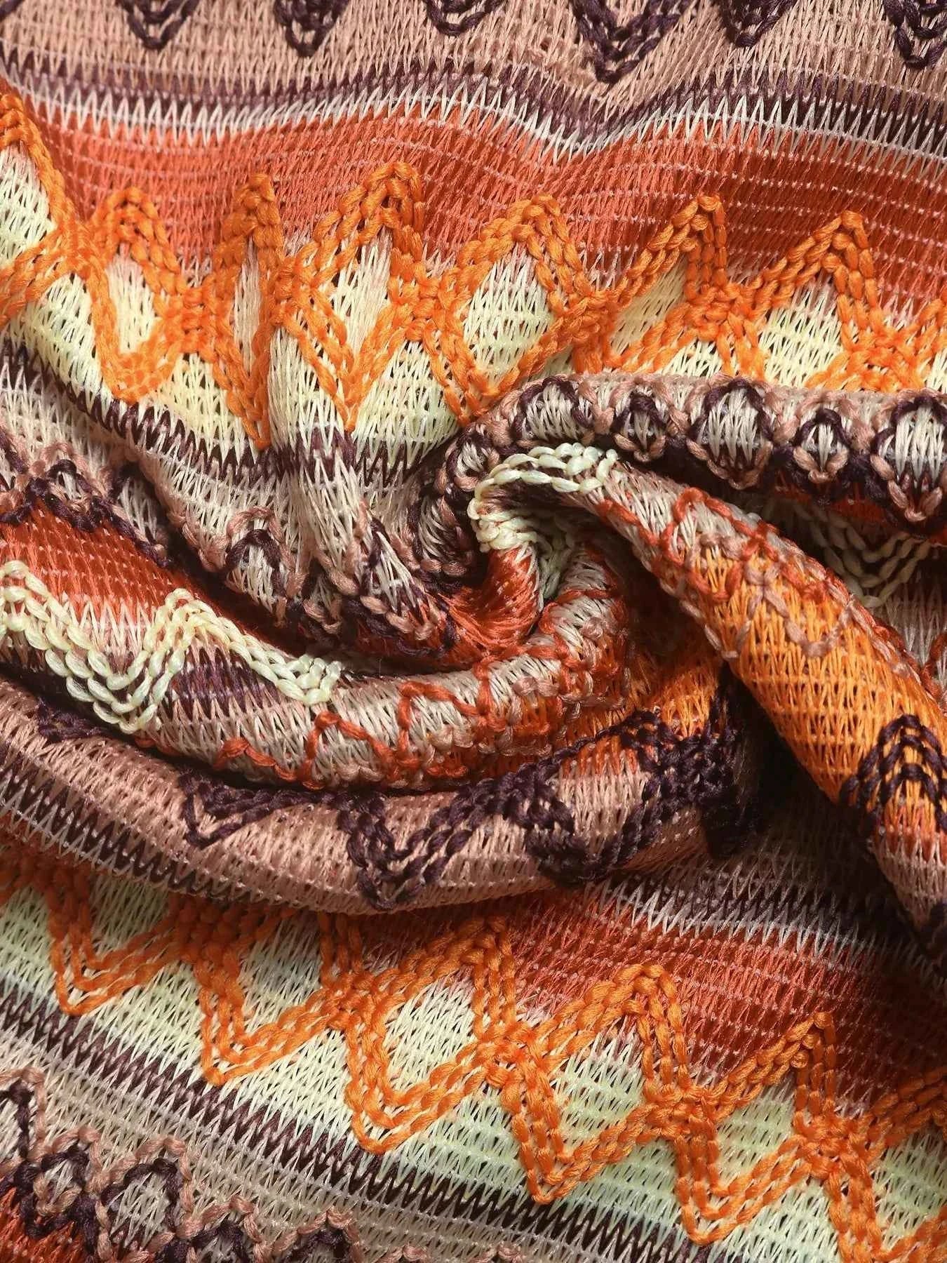 Geometric Pattern Tube Mini Dress