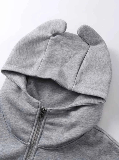 Men's Devil Horn Zip-Up Hoodie