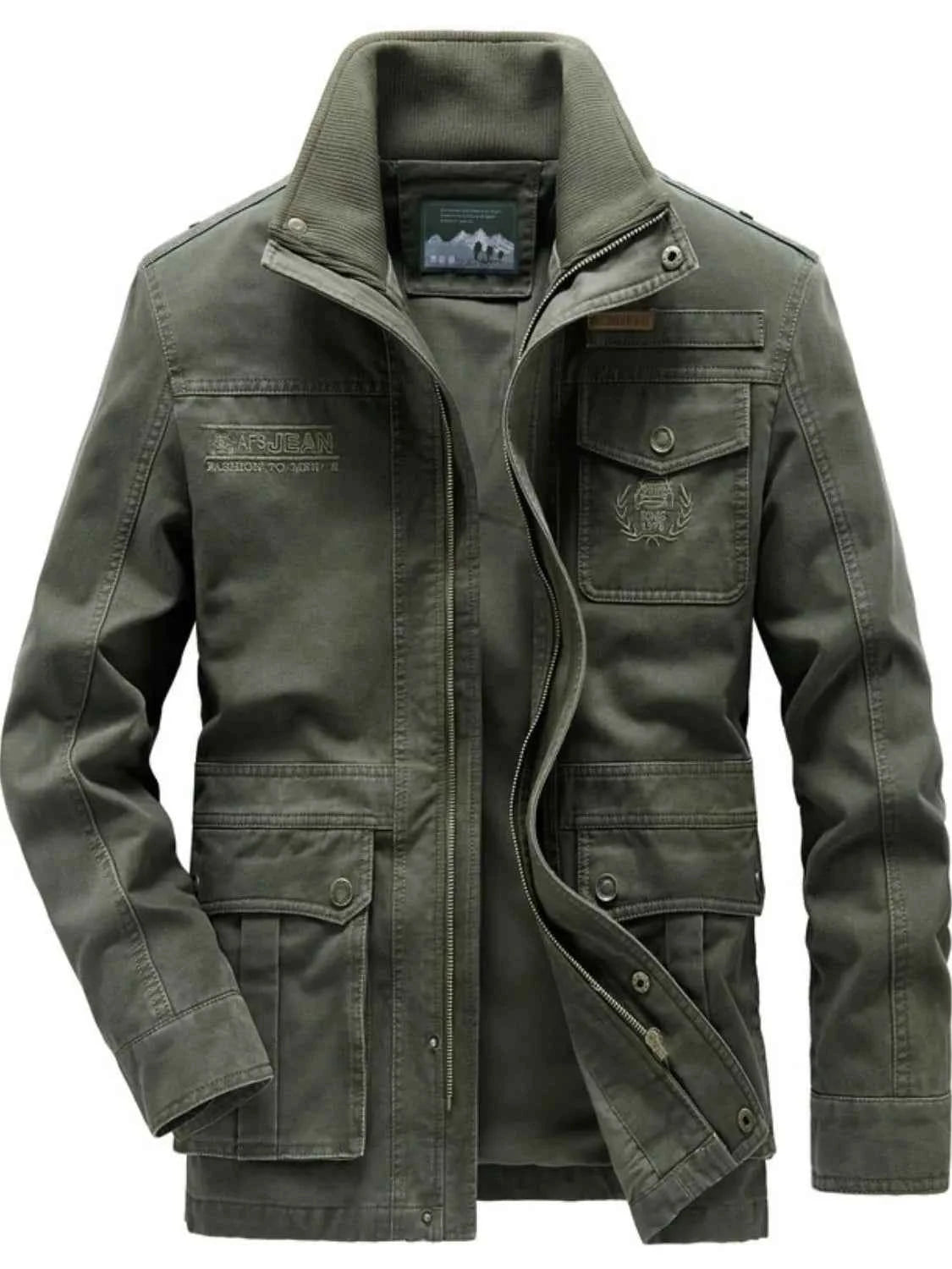 Men's Plus Size Zip Up Jacket with Pockets