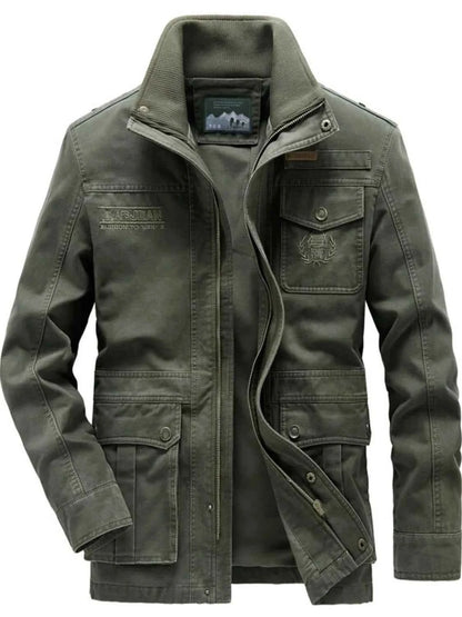Men's Plus Size Zip Up Jacket with Pockets