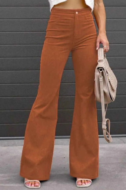 Full Size Hight Waist Bootcut Pants Plus Size