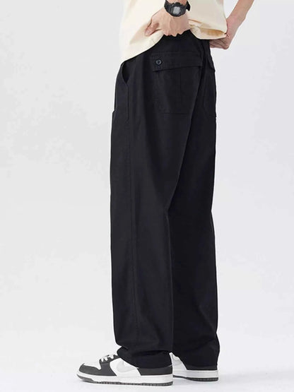 Men's Full Size Relaxed Fit Wide Leg Casual Pants Plus Size