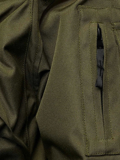 Men's Full Size Multi Buckle Water-Resistant Jacket Plus Size