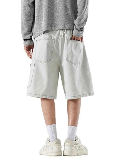 Men's Loose Fit Drawstring Denim Shorts
