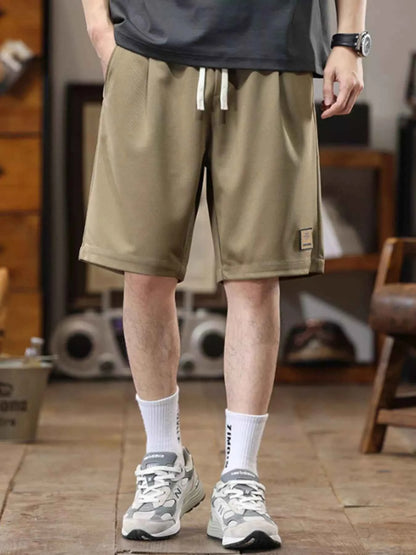 Men's Plus Size Casual Loose-Fit Drawstring Shorts