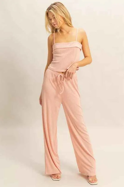HYFVE Rib Knit Cami Top and Pants Set