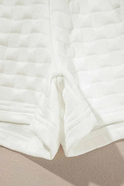 Checkered Texture Top and Shorts Set