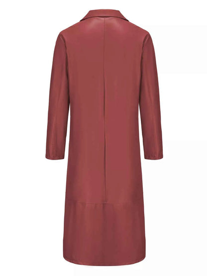 Men's Full Size Button Up Long Sleeve Longline Jacket Plus Size