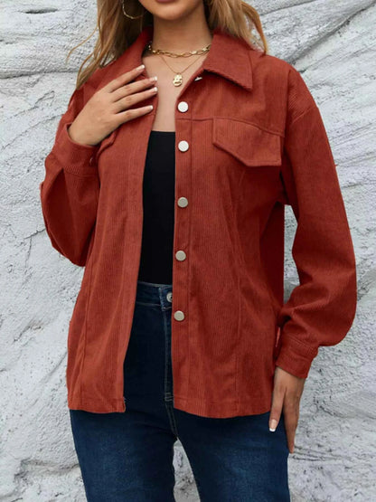 Corduroy Button-Down Shacket