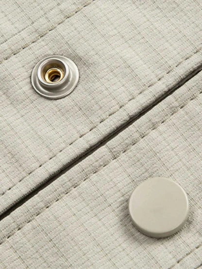 Men's Plus Size Button Up Long Sleeve Jacket