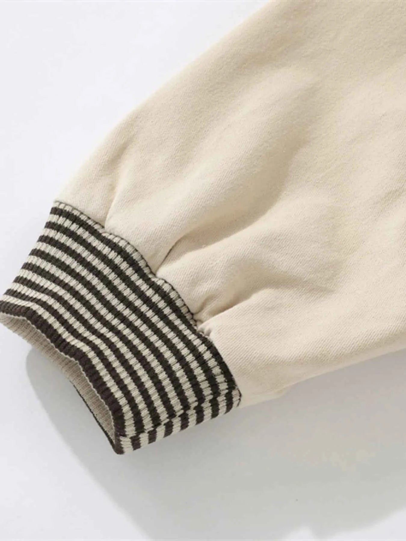 Men's Striped Hem Zip Up Jacket