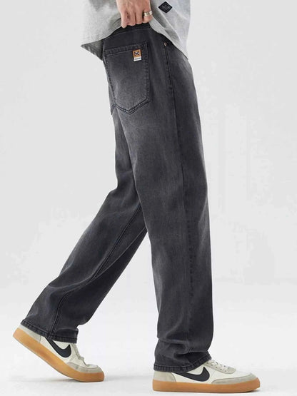 Men's Wide Leg Jeans with Pockets