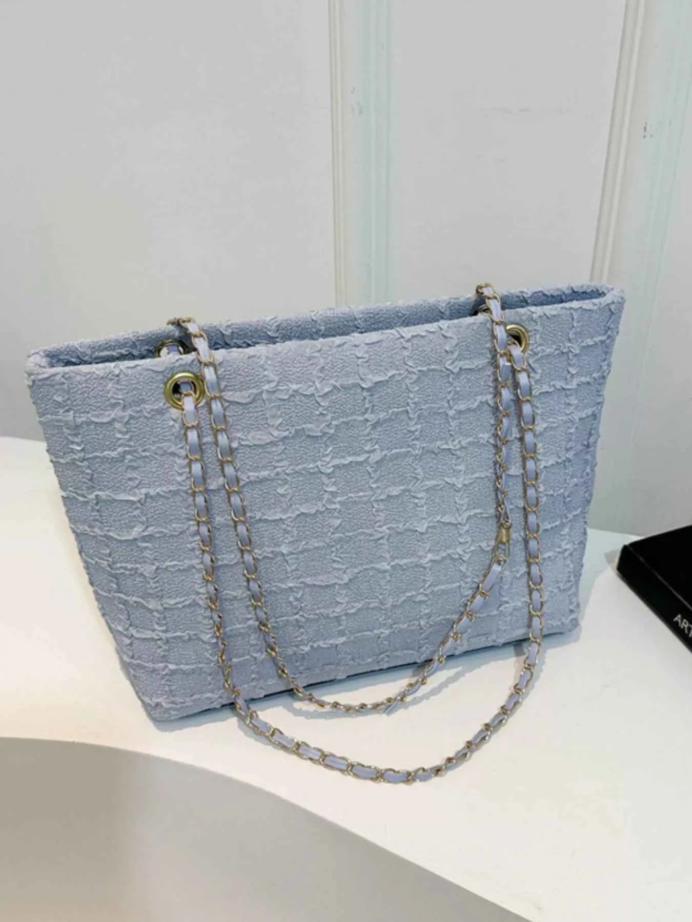 Tweed Chain Shoulder Bag