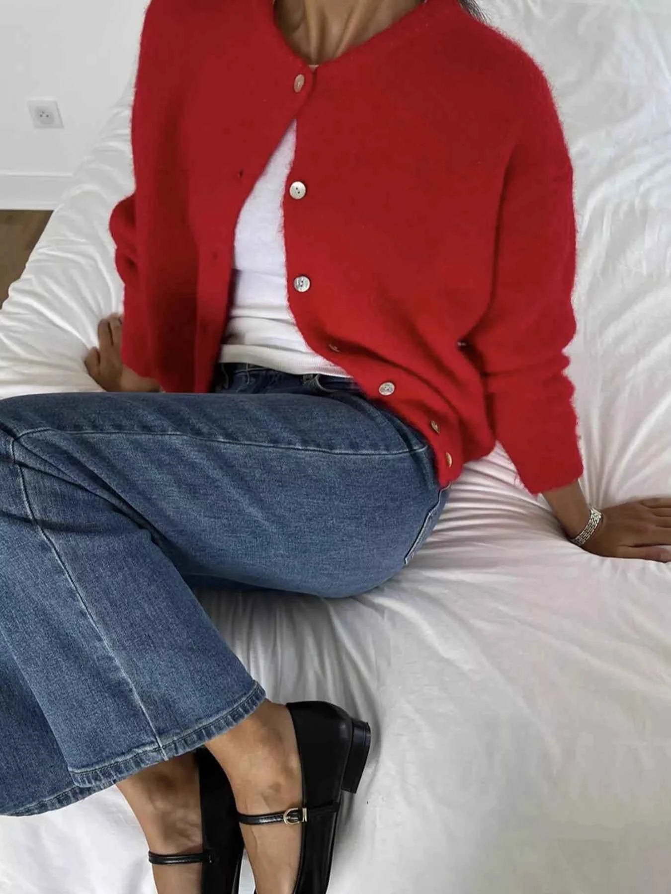 Button Up Long Sleeve Cardigan