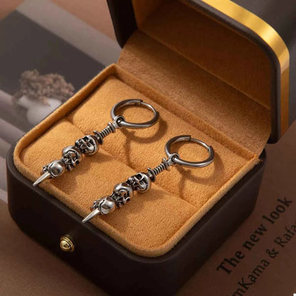 Halloween Skull Chain Drop Earrings