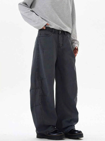 Men's Wide Leg Pocketed Pants