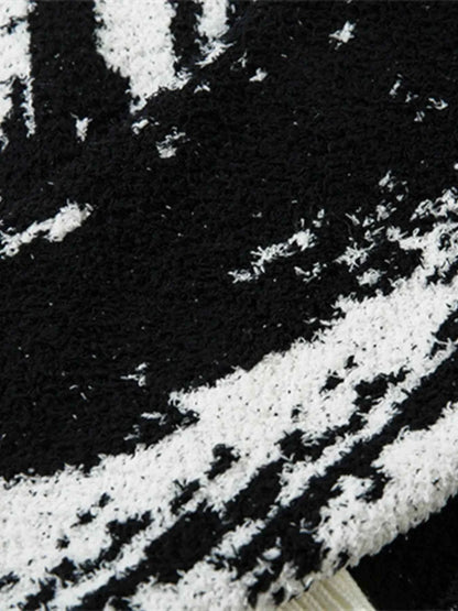 Men's Contrast Round Neck Long Sleeve Sweater