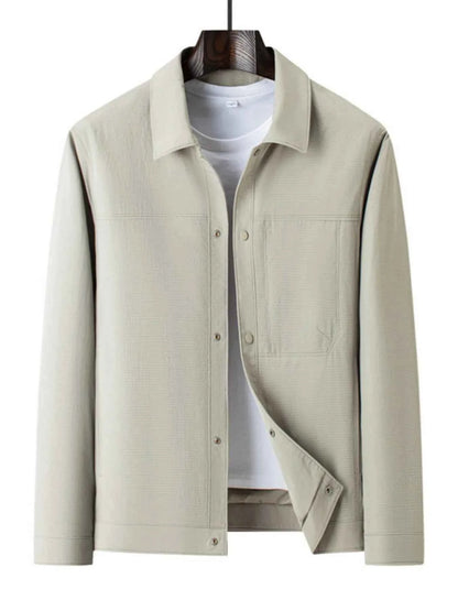 Men's Plus Size Button Up Long Sleeve Jacket