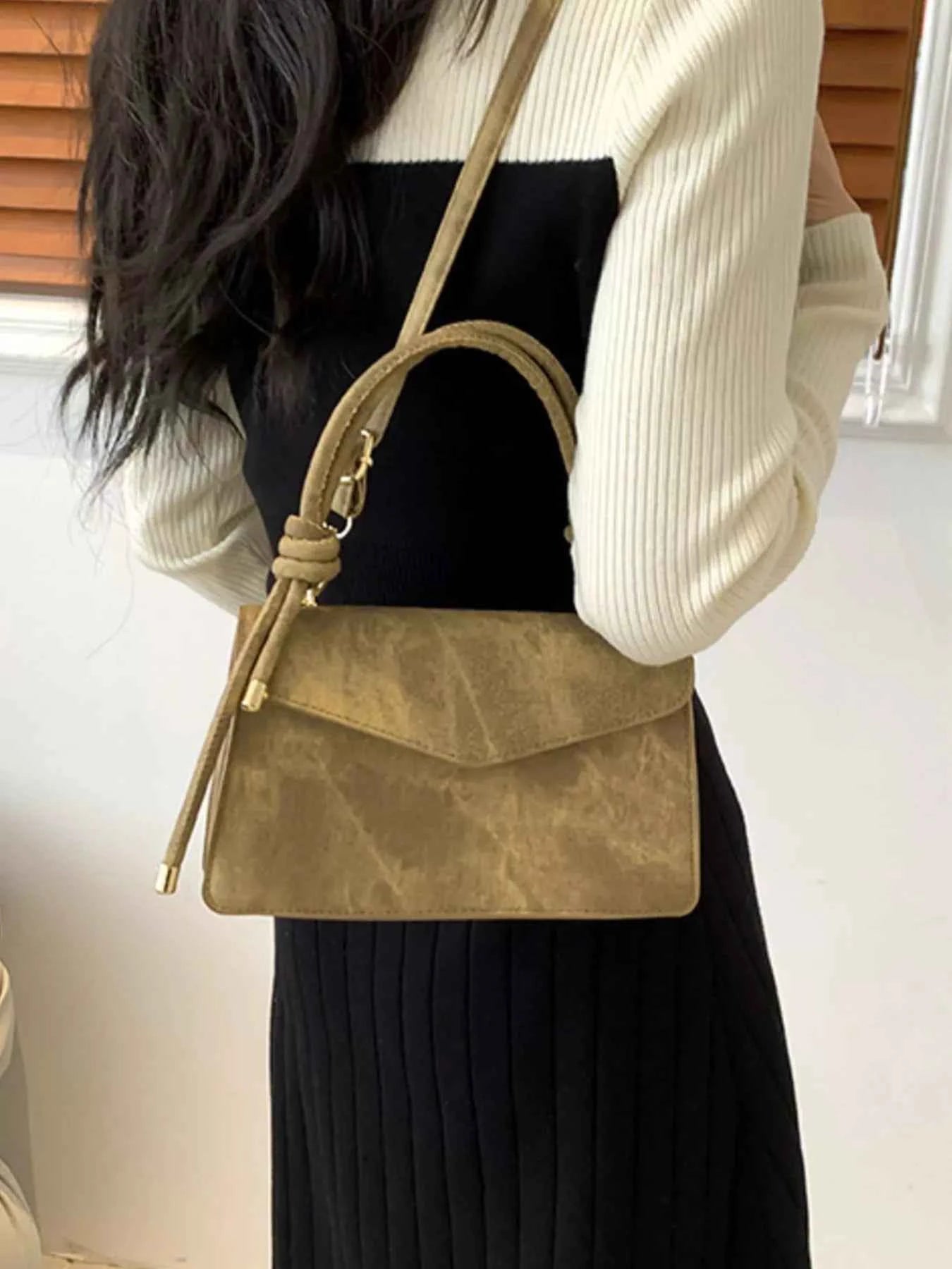 Flap Crossbody Bag with Top Handle