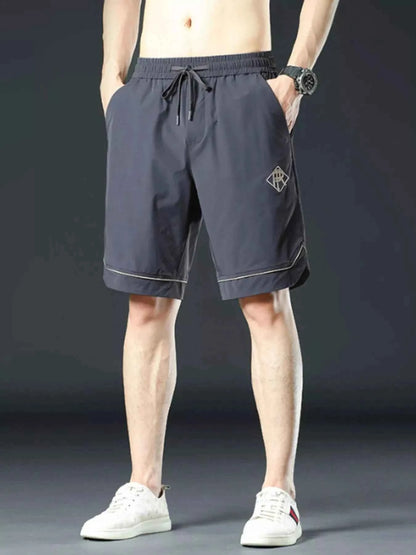 Men's Plus Size Drawstring Shorts with Pockets