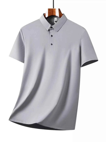 Men's Plus Size Button Detail Short Sleeve Top and Pants Set