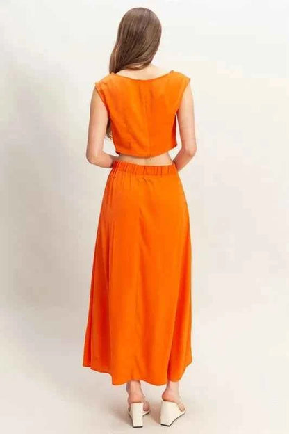 HYFVE Sleeveless Top and Maxi Skirt Set