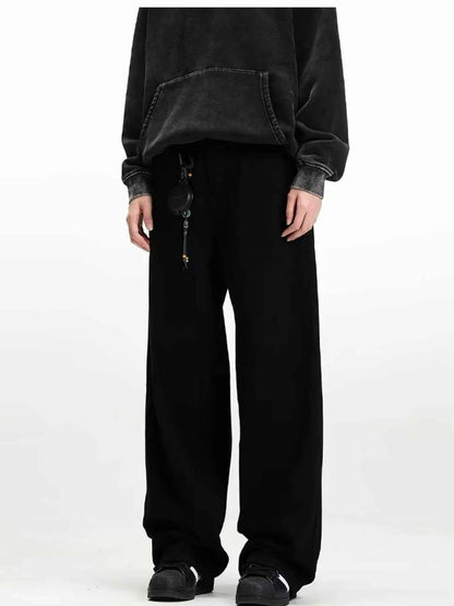 Men's Embroidered Palm Tree Wide Leg Jeans