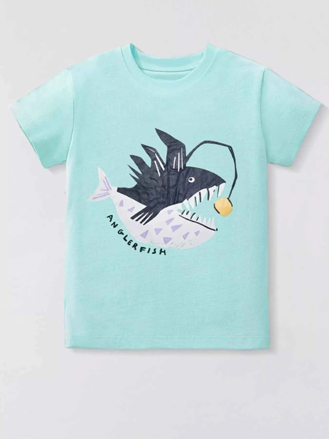 Children's Anglerfish Graphic Short Sleeve T-Shirt