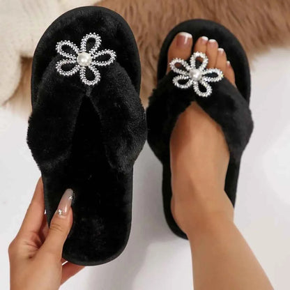 Flower Toe Post Flats Slippers