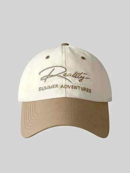 Letter Embroidered Adjustable Baseball Cap