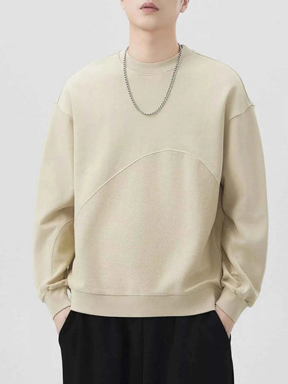 Men's Plus Size Round Neck Long Sleeve Sweatshirt