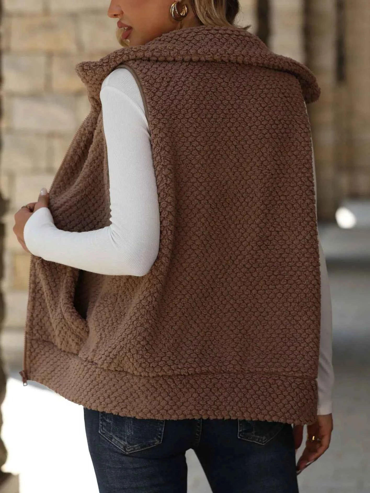 Zip-Up Vest Coat