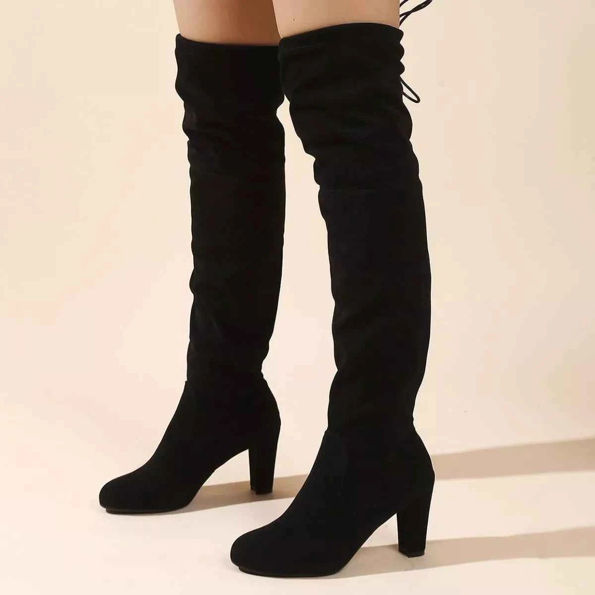 Over-the-Knee High Heel Boots