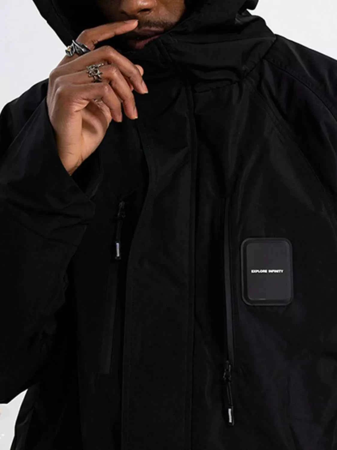 Men's Long Sleeve Hooded Windbreaker Jacket