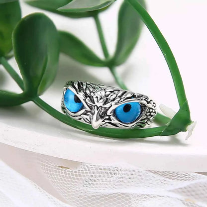 Alloy Owl Eyes Ring