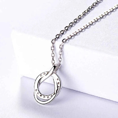 925 Sterling Silver Zircon Pendant Necklace