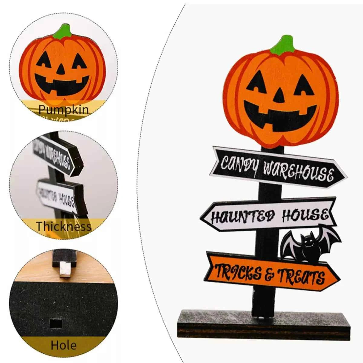 Halloween Wooden Signpost Ornaments