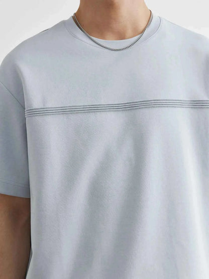 Men's Plus Size Round Neck Short Sleeve Top and Shorts Set