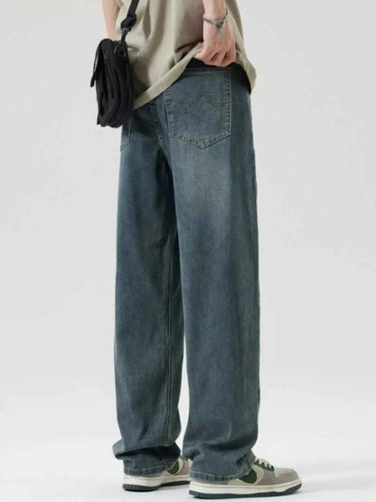 Men's Wide Leg Relaxed Fit Jeans