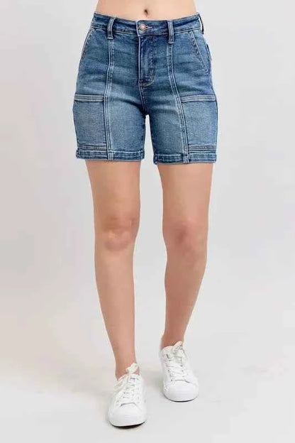 Judy Blue Full Size High Rise Denim Shorts Plus Size